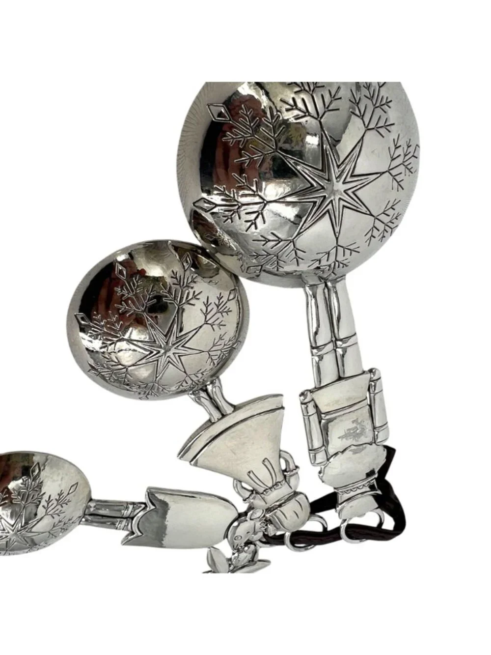 Ganz Christmas Nutcracker-Themed Measuring Spoons Set Snowflake Engraved